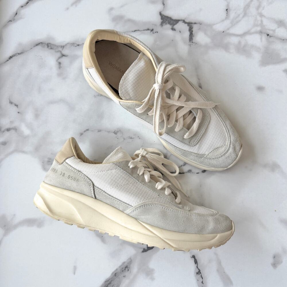 Woman by Common Projects Track 80 Sneakers White Cream Size 39